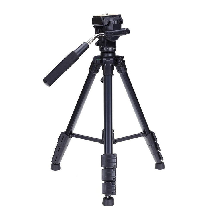 YUNTENG VCT-691 Soporte para trípode de aluminio con cabezal de arrastre fluido, VCT-691