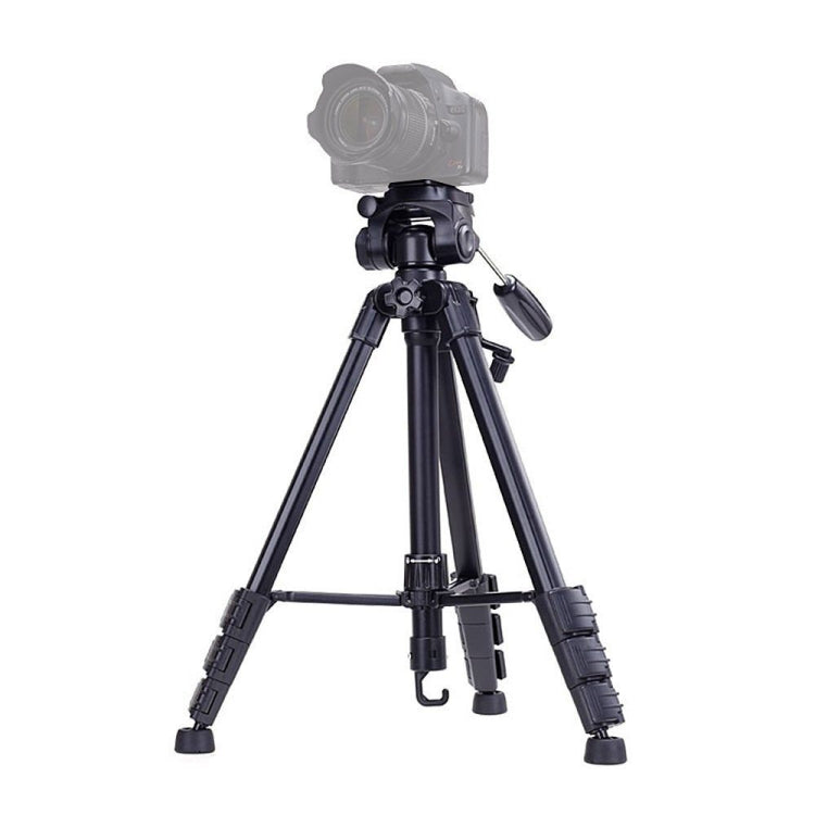 YUNTENG VCT-690 Soporte para trípode de aluminio con cabezal de arrastre fluido, VCT-690