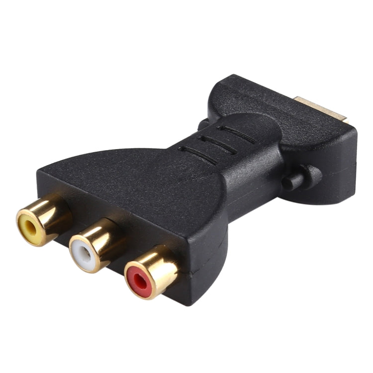 HDMI macho chapado en oro a 3 RGB RCA Adaptador de audio y video Convertidor de componentes AV para proyector de DVD, HDMI