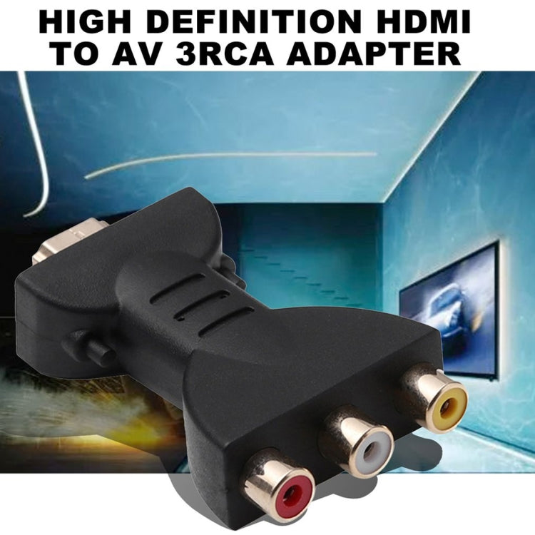 HDMI macho chapado en oro a 3 RGB RCA Adaptador de audio y video Convertidor de componentes AV para proyector de DVD, HDMI