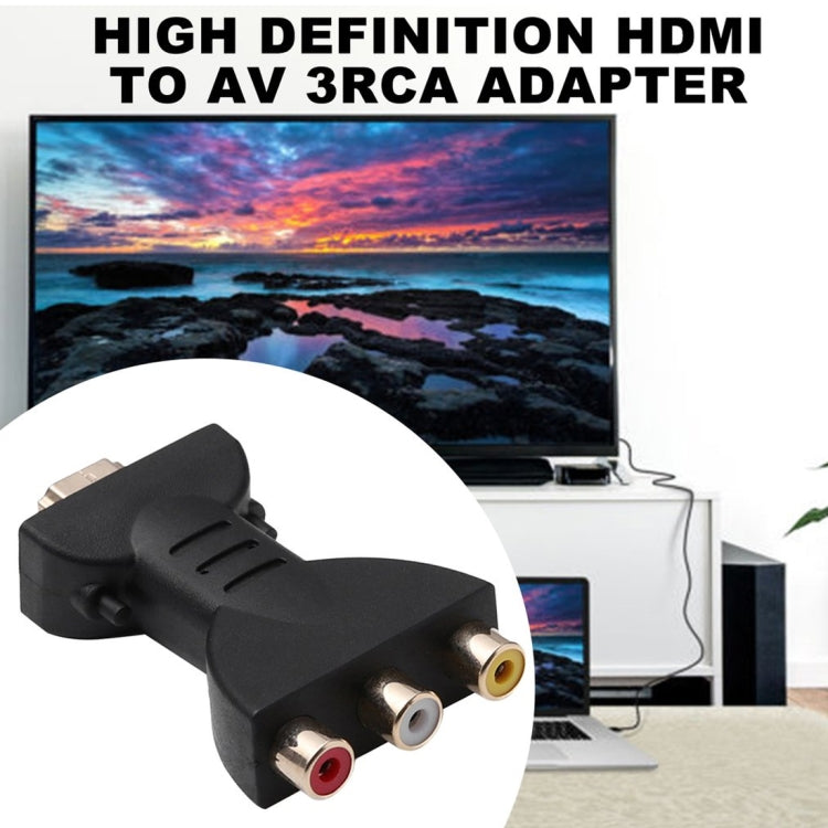 HDMI macho chapado en oro a 3 RGB RCA Adaptador de audio y video Convertidor de componentes AV para proyector de DVD, HDMI