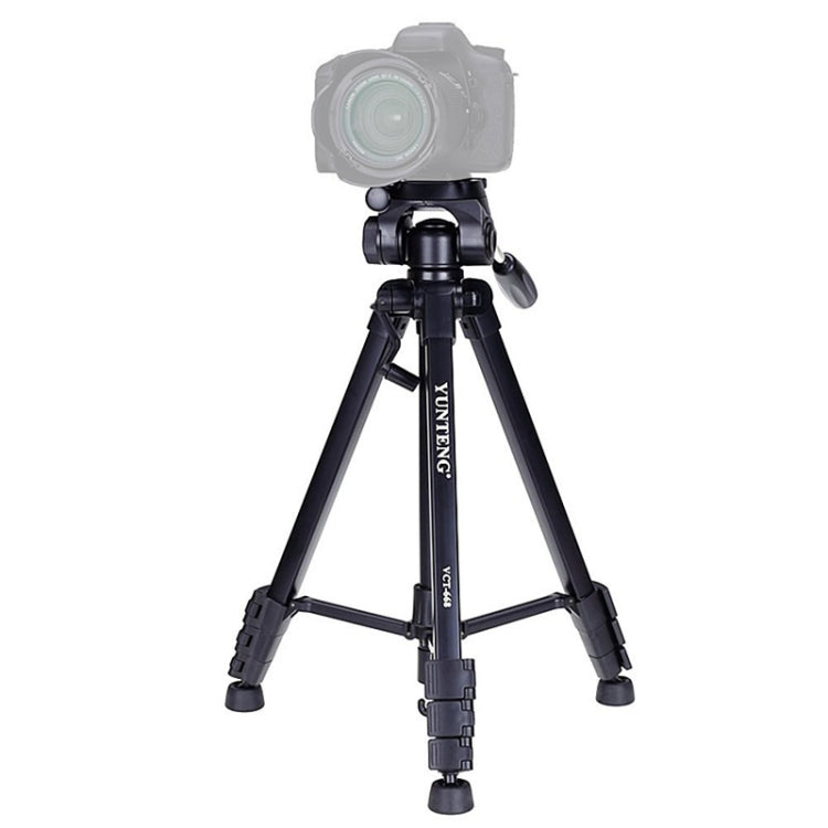 YUNTENG VCT-668 Soporte de trípode de aleación de aluminio para cabezal de amortiguación tridimensional, VCT-668