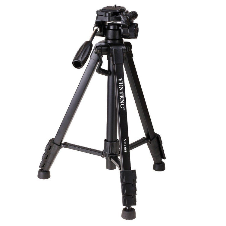 YUNTENG VCT-668 Soporte de trípode de aleación de aluminio para cabezal de amortiguación tridimensional, VCT-668