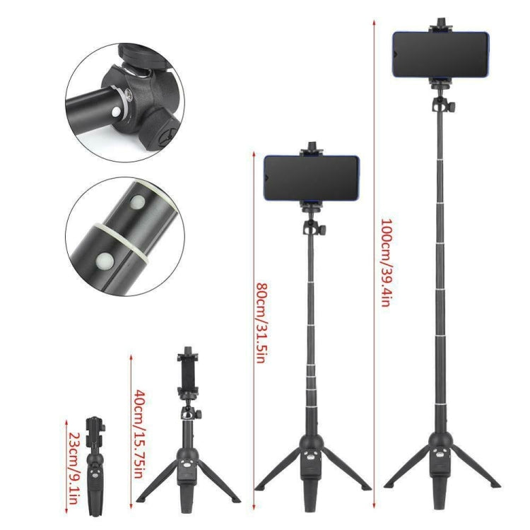 Yunteng YT-9928 Trípode de mano 3 en 1, palo selfie monopié, obturador remoto Bluetooth para todos los teléfonos inteligentes
