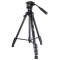 YUNTENG VCT-999 Soporte para trípode de aluminio de 2 m con cabezal de amortiguación de arrastre fluido, VCT-999