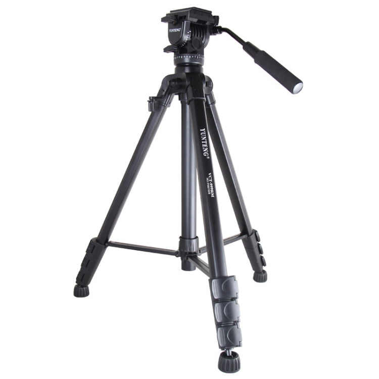YUNTENG VCT-999 Soporte para trípode de aluminio de 2 m con cabezal de amortiguación de arrastre fluido, VCT-999