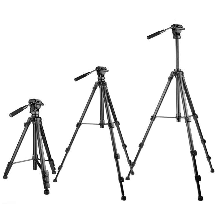 YUNTENG VCT-999 Soporte para trípode de aluminio de 2 m con cabezal de amortiguación de arrastre fluido, VCT-999