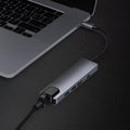 Adaptador USB tipo C 5 en 1 a RJ45+USB3.0 x 2+PD+HDMI HUB, RJ45+USB3.0 x 2+PD+HDMI