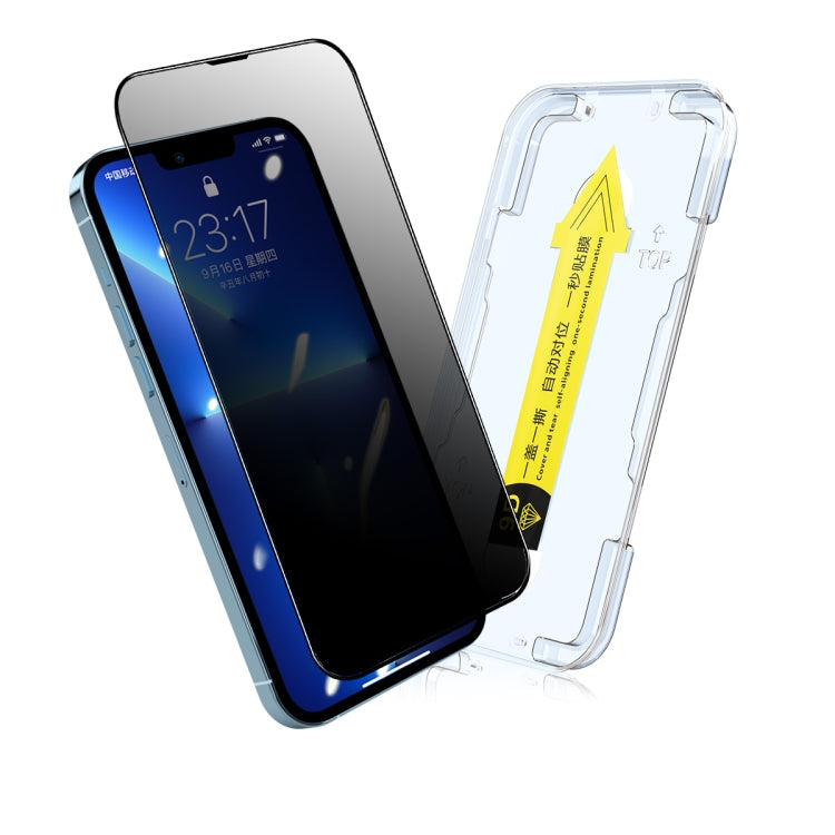 Película de vidrio templado antimiradas ENKAY Quick Stick, For iPhone 13 mini, For iPhone 13 / 13 Pro, For iPhone 13 Pro Max