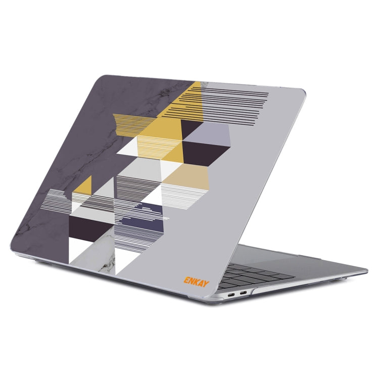 ENKAY Hat-Prince Geometry Pattern Laotop - Funda protectora de cristal para MacBook Pro de 14,2 pulgadas A2442 2021, For MacBook Pro 14.2 inch A2442 2021/A2779 2023/14 inch A3434 2025 (M5), For MacBook Pro 14.2 inch A2442 2021/A2779 2023