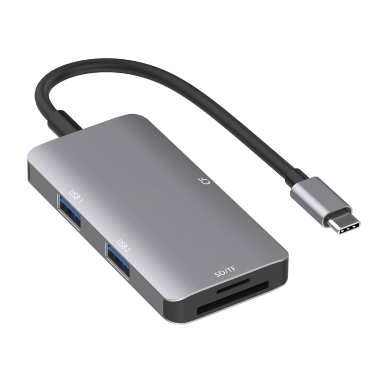 Adaptador HUB de lectura de datos 5 en 1 con tarjeta SD / TF / CF, puertos USB 3.0 duales, Dual USB3.0+SD / TF / CF Card