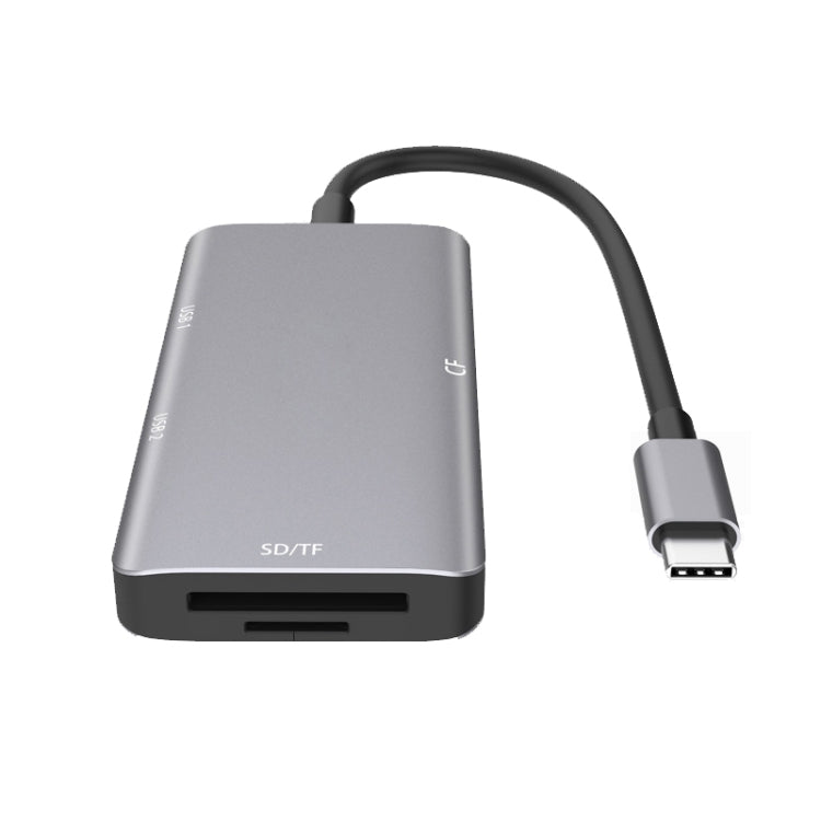 Adaptador HUB de lectura de datos 5 en 1 con tarjeta SD / TF / CF, puertos USB 3.0 duales, Dual USB3.0+SD / TF / CF Card