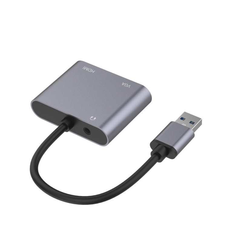 Adaptador HUB 3 en 1 USB a HDMI / VGA / Audio