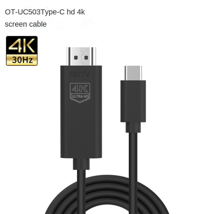 OT-UC503 4 USB Tipo C Macho a HDMI Cable de Pantalla Macho
