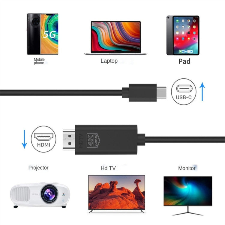 OT-UC503 4 USB Tipo C Macho a HDMI Cable de Pantalla Macho