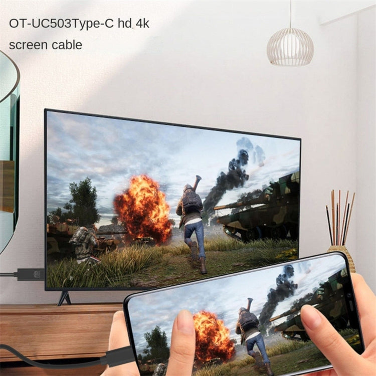 OT-UC503 4 USB Tipo C Macho a HDMI Cable de Pantalla Macho