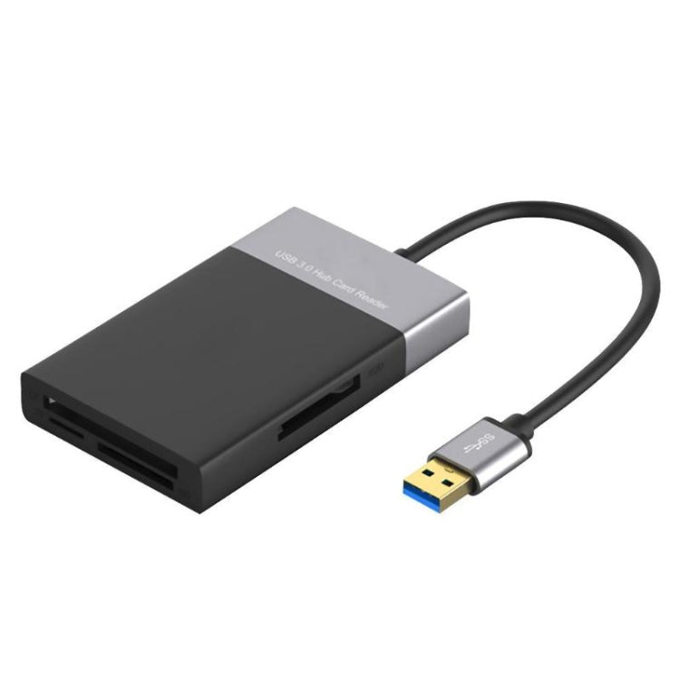 6 en 1 USB 3.0 a USB3.0 x 2+Tarjeta CF+Tarjeta TF+Tarjeta SD+Adaptador HUB de tarjeta XQD