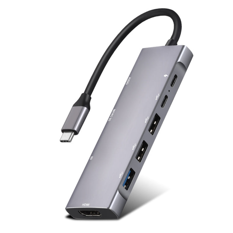Adaptador USB tipo C 9 en 1 a HDMI+USB3.0x3+tipo C+PD+SD/TF+Audio HUB, HDMI+USB3.0x3+Type-C+PD+SD/TF+Audio to Type-C
