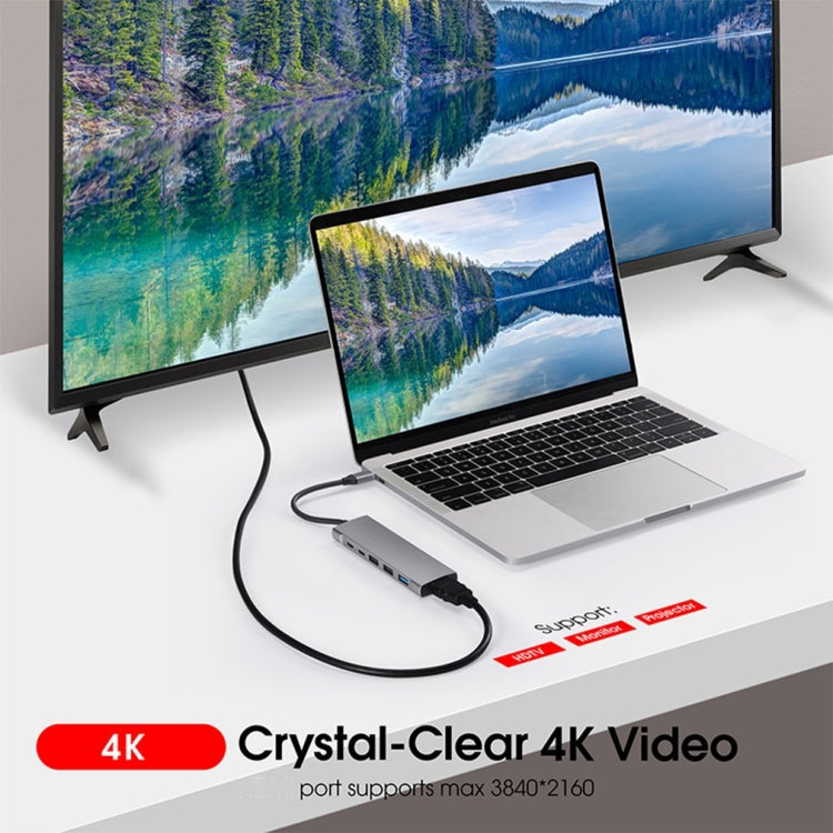 Adaptador USB tipo C 9 en 1 a HDMI+USB3.0x3+tipo C+PD+SD/TF+Audio HUB, HDMI+USB3.0x3+Type-C+PD+SD/TF+Audio to Type-C