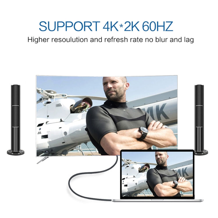 Cable USB-C / Type-C a DisplayPort 4K 60 HZ, longitud del cable: 1,8 m