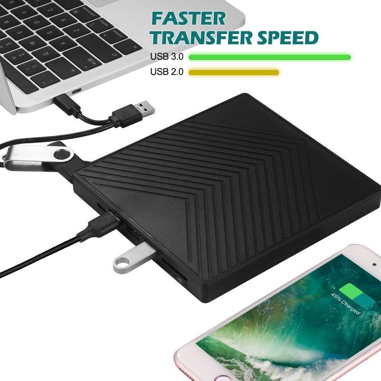 Grabador de CD y DVD 6 en 1 Unidad óptica externa USB 3.0