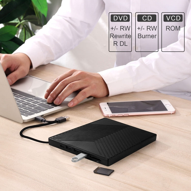 Grabador de CD y DVD 6 en 1 Unidad óptica externa USB 3.0