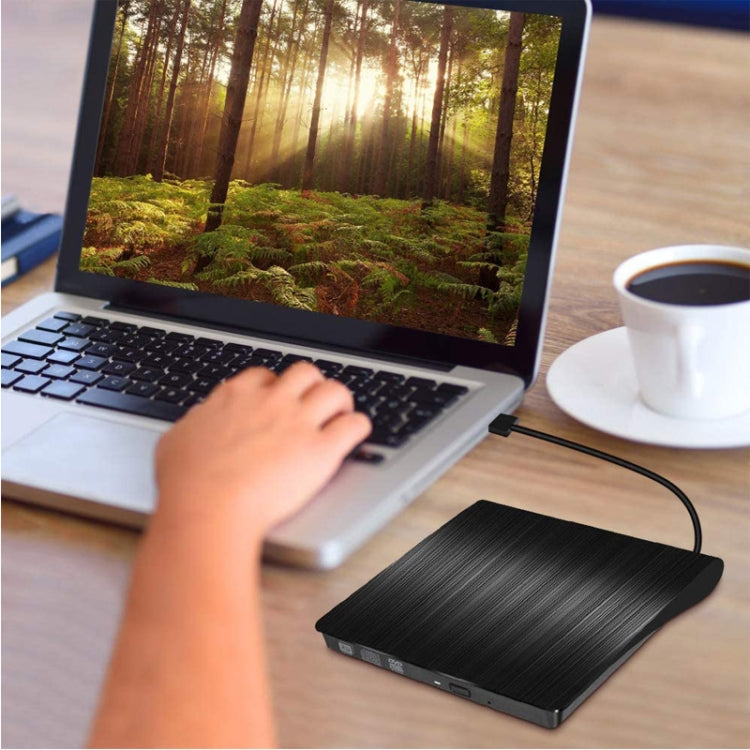 Reproductor de unidad óptica CD/DVD-RW externo cepillado USB 3.0, ECD819