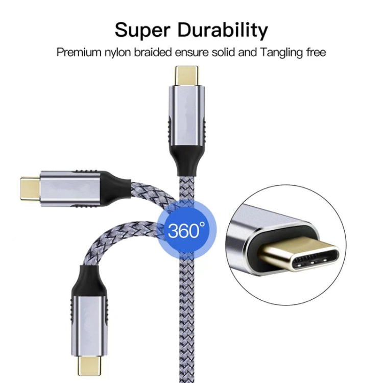 Cable de carga rápida tipo C a tipo C de 2 m, 100 W, 4 K, 60 Hz