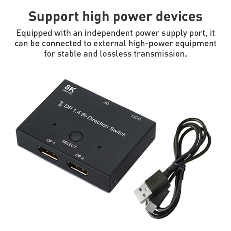 Conmutador bidireccional 8K DP 1.4, 8K Switcher(Black)