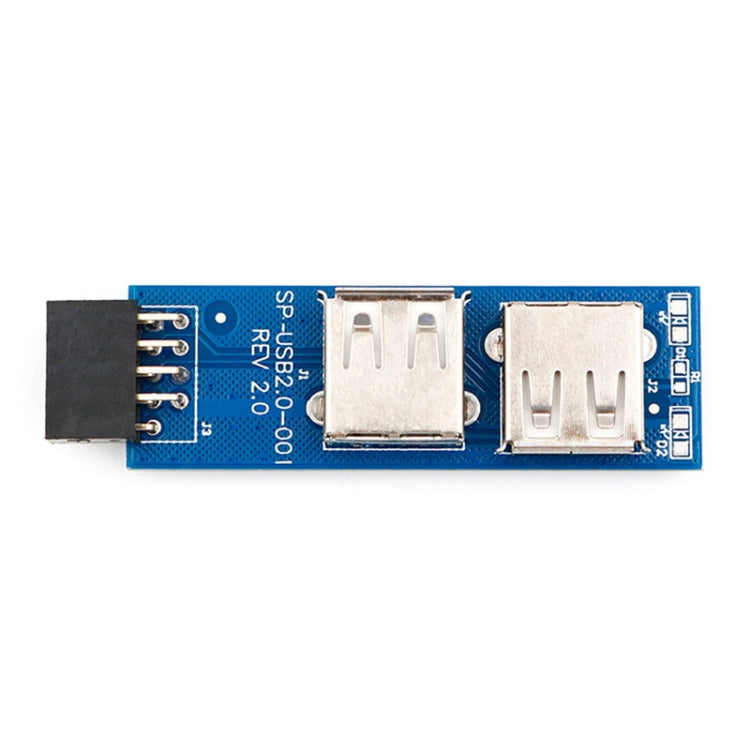Placa base de PC de 9 pines a 2 x convertidor hembra USB 2.0 para dongle, receptor de mouse inalámbrico