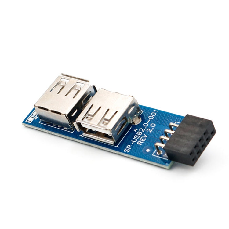 Placa base de PC de 9 pines a 2 x convertidor hembra USB 2.0 para dongle, receptor de mouse inalámbrico