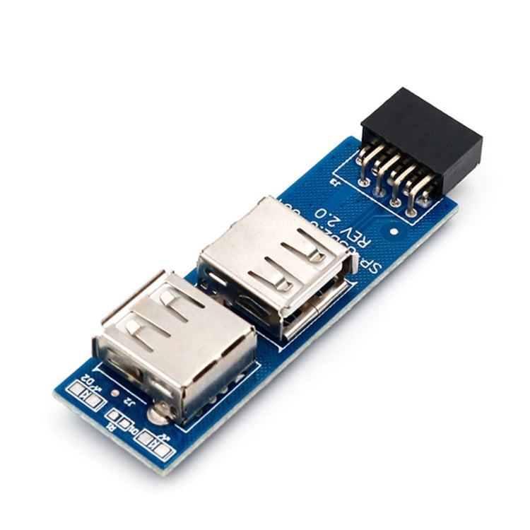 Placa base de PC de 9 pines a 2 x convertidor hembra USB 2.0 para dongle, receptor de mouse inalámbrico