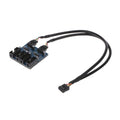 Conector de ruptura de cable de extensión de 1 a 4 pines para computadora de escritorio USB 2.0 de 9 pines
