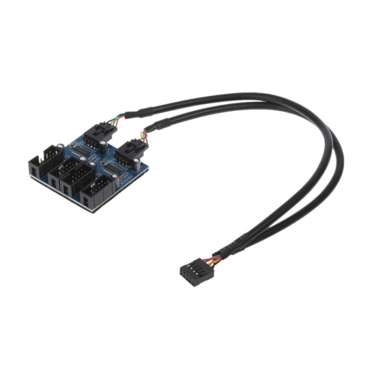 Conector de ruptura de cable de extensión de 1 a 4 pines para computadora de escritorio USB 2.0 de 9 pines