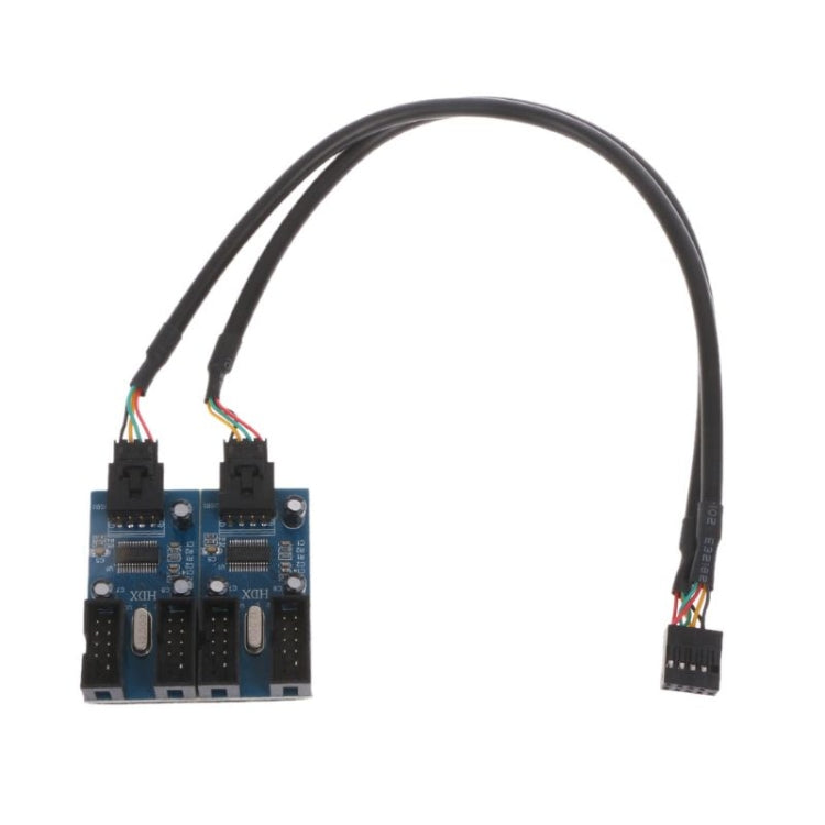 Conector de ruptura de cable de extensión de 1 a 4 pines para computadora de escritorio USB 2.0 de 9 pines