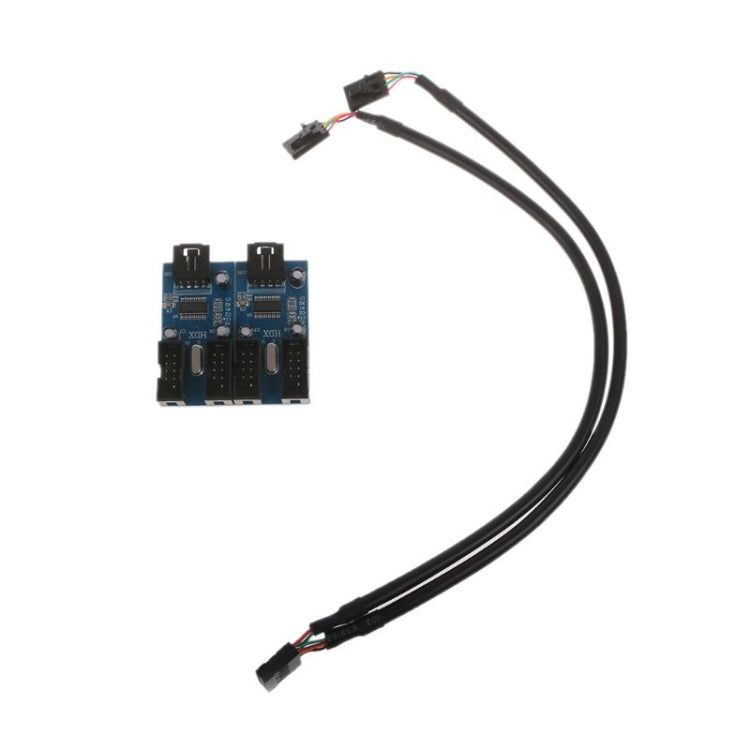 Conector de ruptura de cable de extensión de 1 a 4 pines para computadora de escritorio USB 2.0 de 9 pines