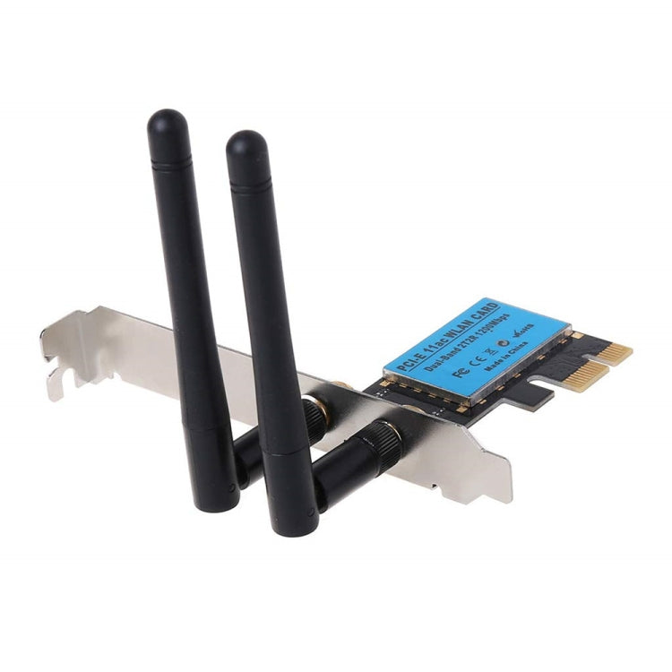 Tarjeta de red inalámbrica PCIe de doble banda 1200Mbps 5G / 2.4G