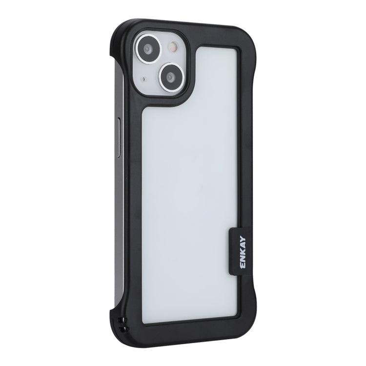 ENKAY Estuche de PC sin marco hueco a prueba de golpes para iPhone 13, For iPhone 13