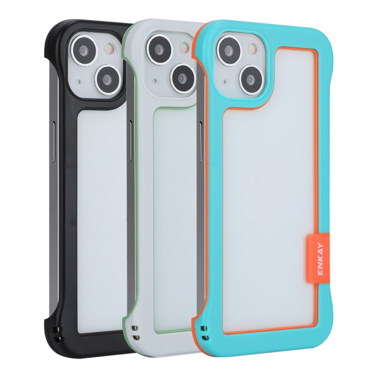 ENKAY Estuche de PC sin marco hueco a prueba de golpes para iPhone 13, For iPhone 13
