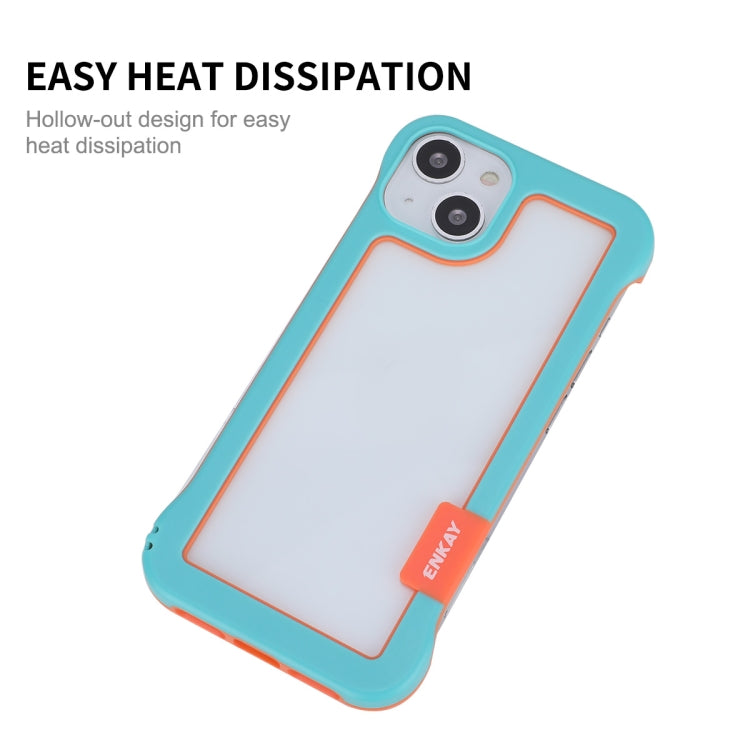 ENKAY Estuche de PC sin marco hueco a prueba de golpes para iPhone 13, For iPhone 13