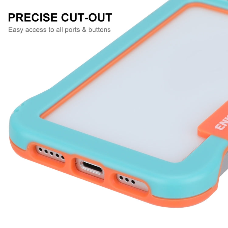 ENKAY Estuche de PC sin marco hueco a prueba de golpes para iPhone 13, For iPhone 13