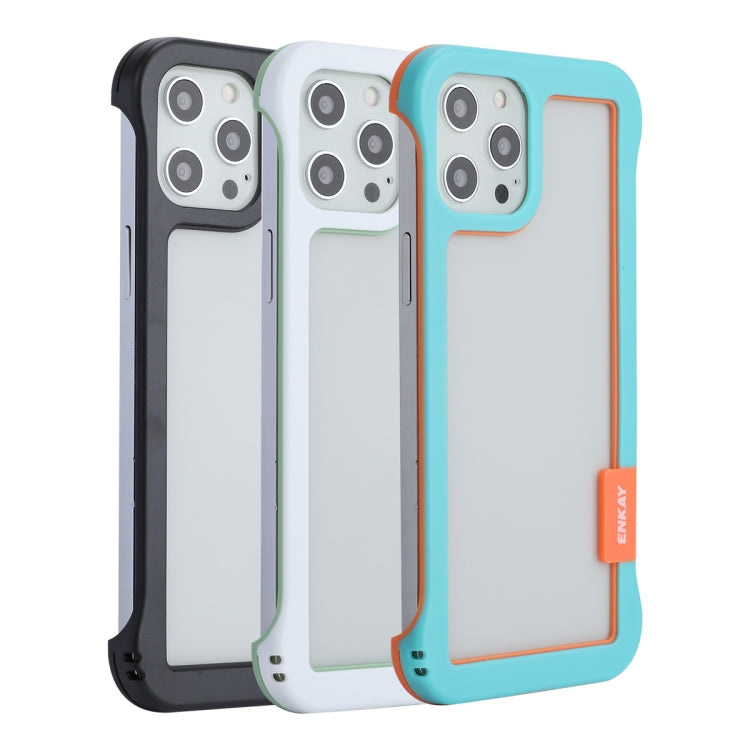 ENKAY Estuche de PC sin marco hueco a prueba de golpes para iPhone 12 Pro Max, For iPhone 12 Pro Max