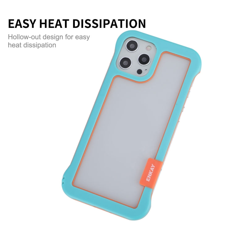 ENKAY Estuche de PC sin marco hueco a prueba de golpes para iPhone 12 Pro Max, For iPhone 12 Pro Max