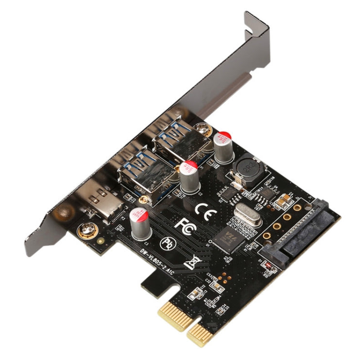 Tarjeta de expansión USB 3.1 Type-C PCIe a Type-C y Type A 3.0 Tarjeta elevadora USB PCI Express