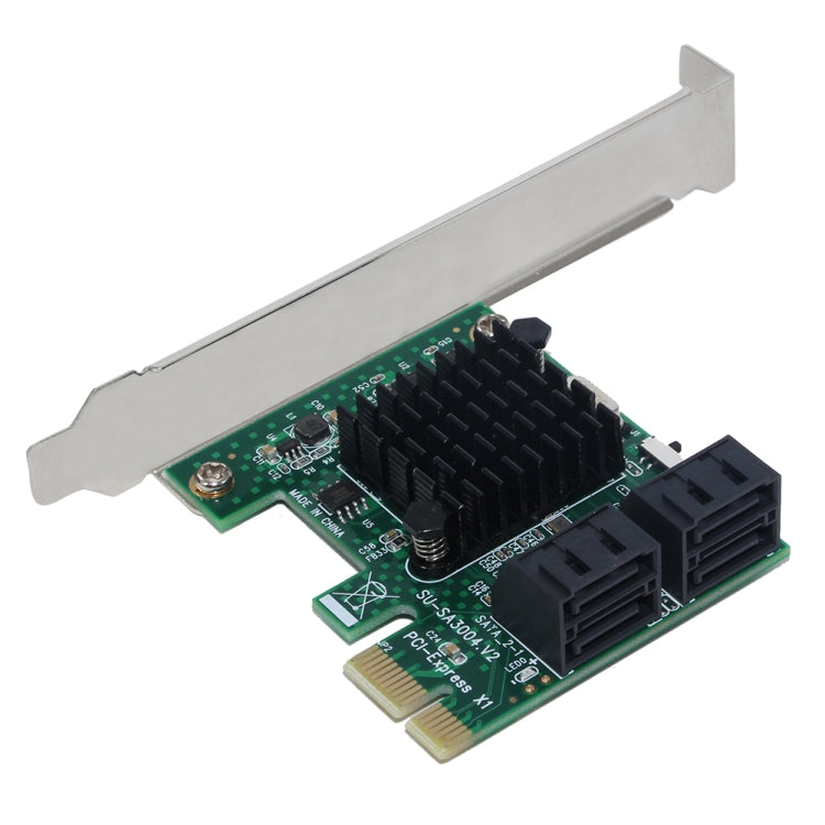 PCI Express 4 puertos PCI-E X1/X4/X8/X16 Convertidor PCIE a Adaptador de expansión SATA