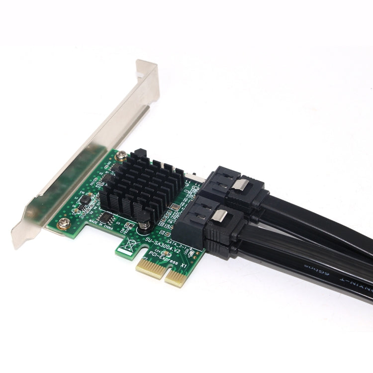PCI Express 4 puertos PCI-E X1/X4/X8/X16 Convertidor PCIE a Adaptador de expansión SATA
