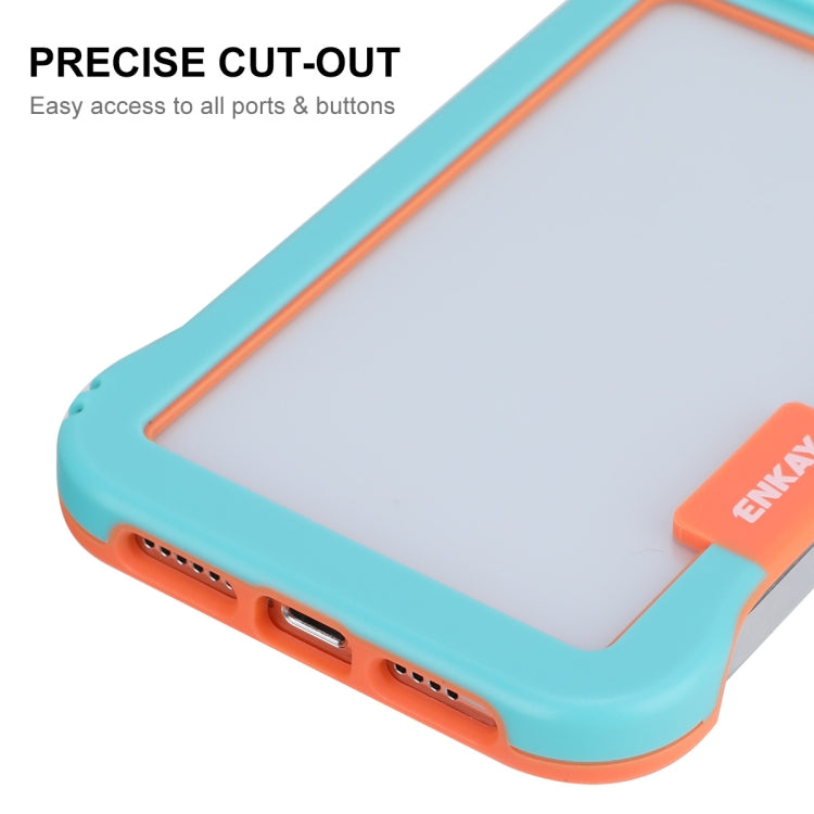 ENKAY Estuche de PC sin marco hueco a prueba de golpes para iPhone 13 Pro, For iPhone 13 Pro