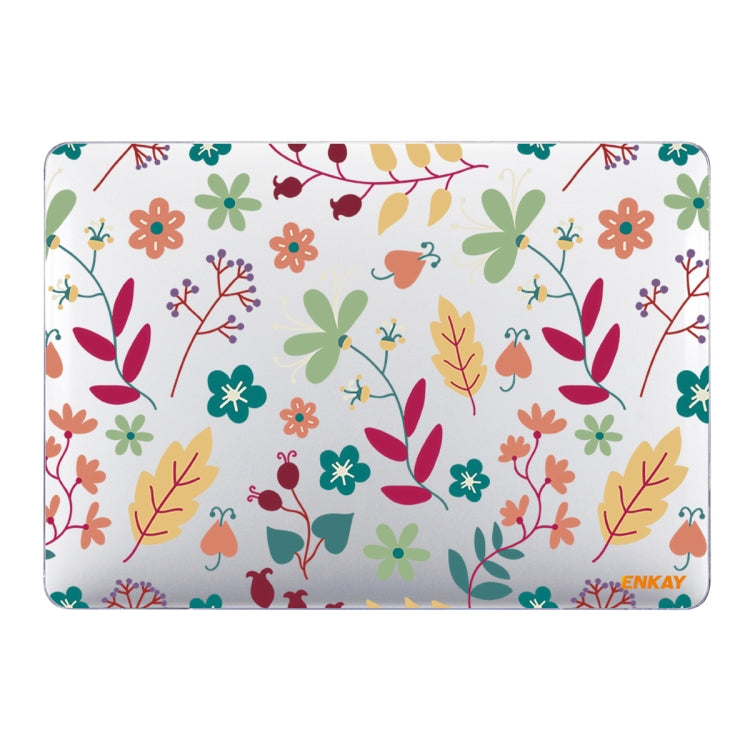 ENKAY Flower Series Patrón Laotop Funda protectora de cristal para MacBook Pro 13.3 pulgadas A2251 / A2289 / A2338 2020, For MacBook Pro 13.3 inch A2251 / A2289 / A2338 2020