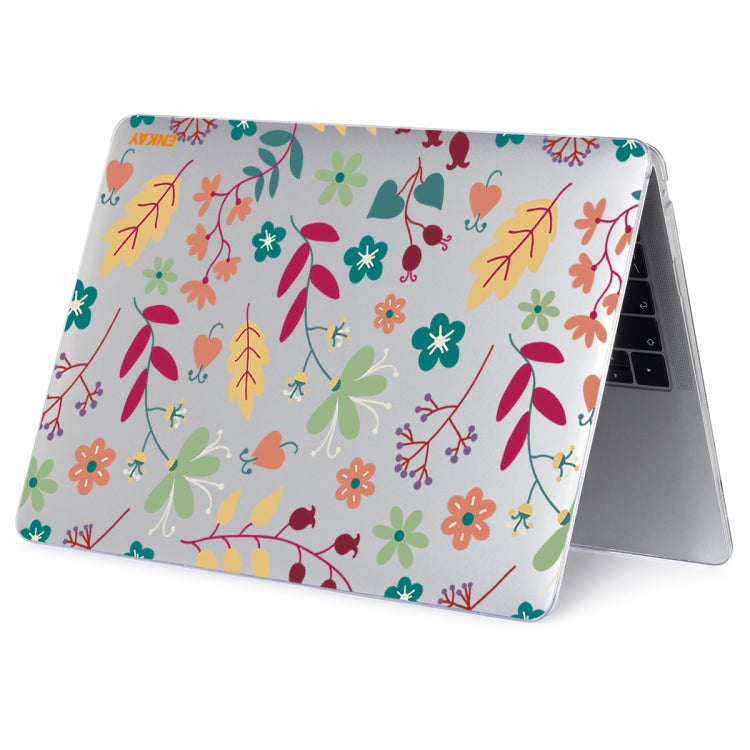 ENKAY Flower Series Pattern Laptop Funda protectora de cristal para MacBook Pro 14.2 pulgadas A2442 (2021), For MacBook Pro 14.2 inch A2442 (2021)/14 inch A3434 2025 (M5), For MacBook Pro 14.2 inch A2442 (2021)