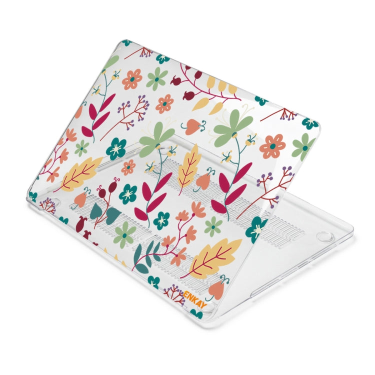 ENKAY Flower Series Pattern Laptop Funda protectora de cristal para MacBook Pro 14.2 pulgadas A2442 (2021), For MacBook Pro 14.2 inch A2442 (2021)/14 inch A3434 2025 (M5), For MacBook Pro 14.2 inch A2442 (2021)